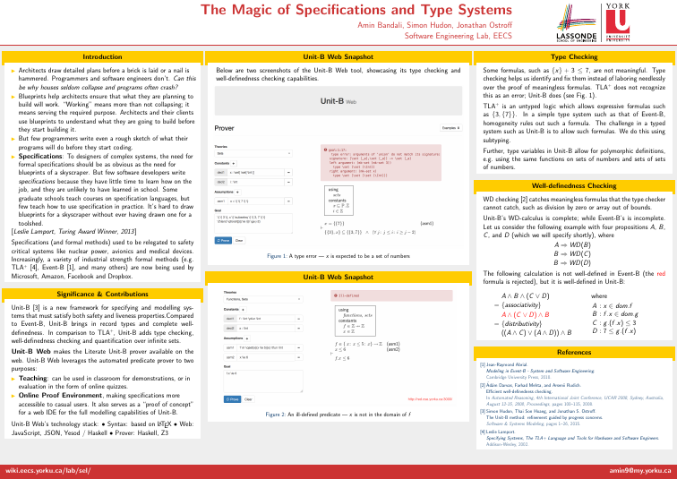 [poster for Magic of Specifications and Type Systems]